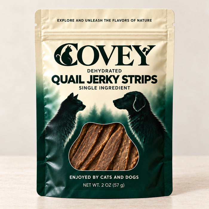 Covey Quail Jerky - natural straight packaging mockup