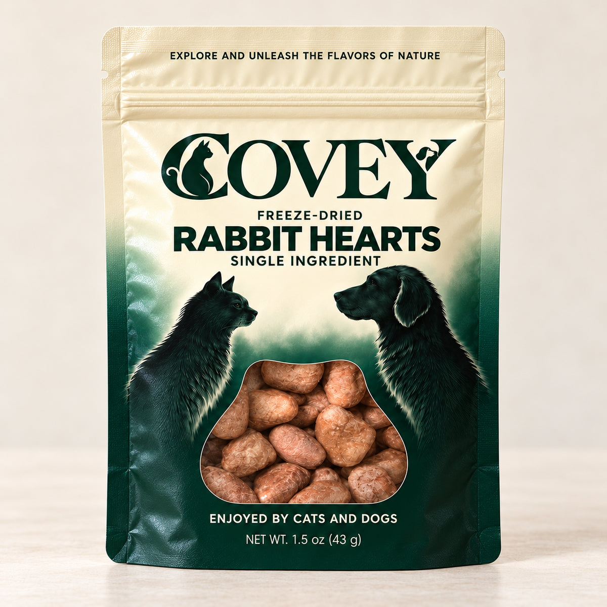 Covey Rabbit Hearts - natural straight packaging mockup