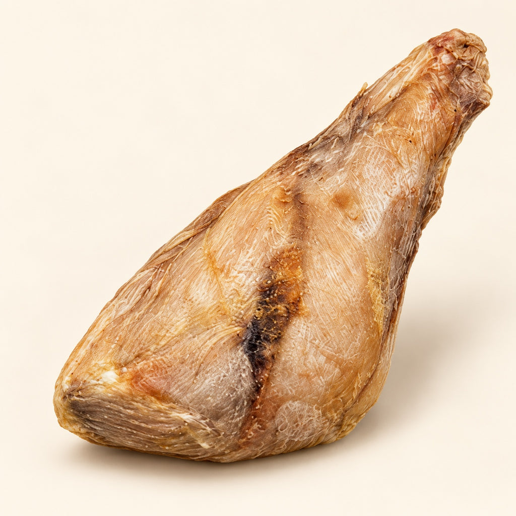 One rabbit leg on a polished ivory background