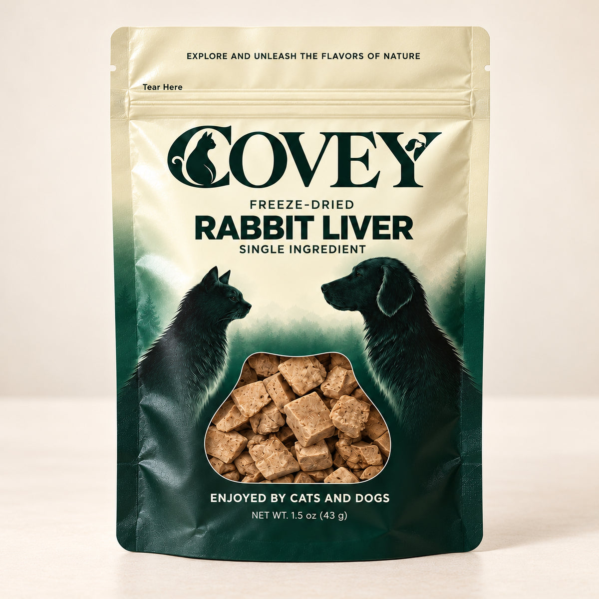 Covey Rabbit Liver - natural straight packaging mockup