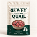 Covey Raw Quail for Cats & Dogs - natural straight packaging mockup