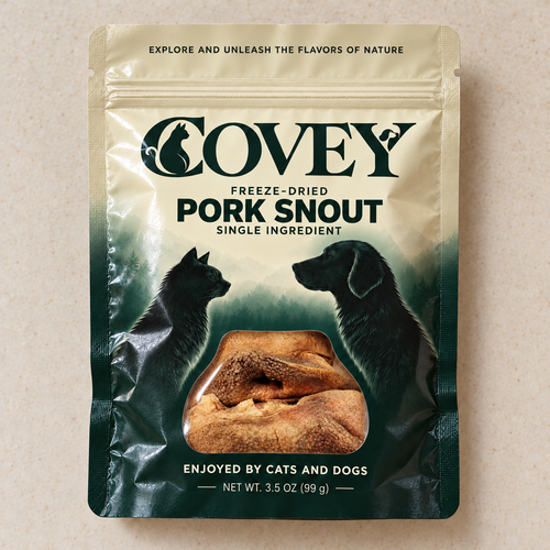 Covey Pork Snout - natural straight packaging mockup